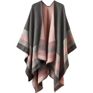 Shawl Wraps for Women, Elegant Knitted Cape Open Front Poncho Scarf Blanket